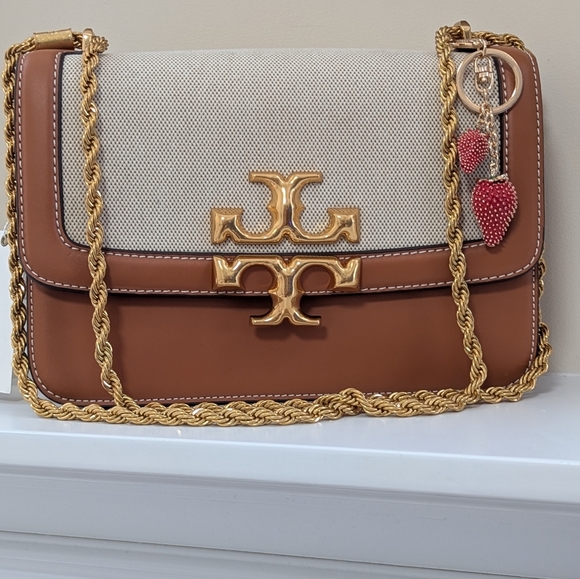 Authentic Tory Burch Eleanor Canvas - Picture 1 of 16